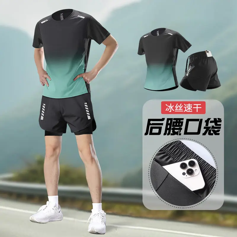 Summer Men's Running Suit with - Running Gear For Your Phone のレビューと価格