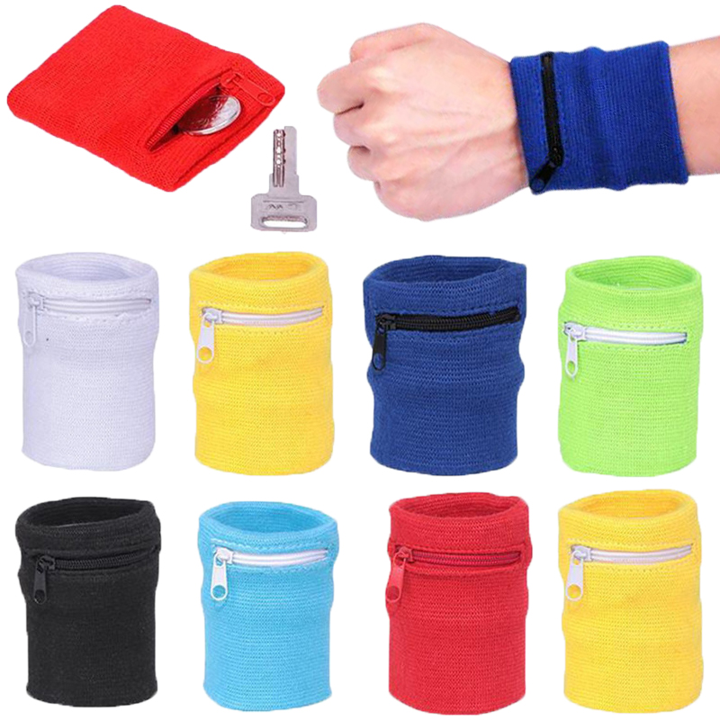 Sports Wristband With Zipper P - Sweat Band Wrist のレビューと価格