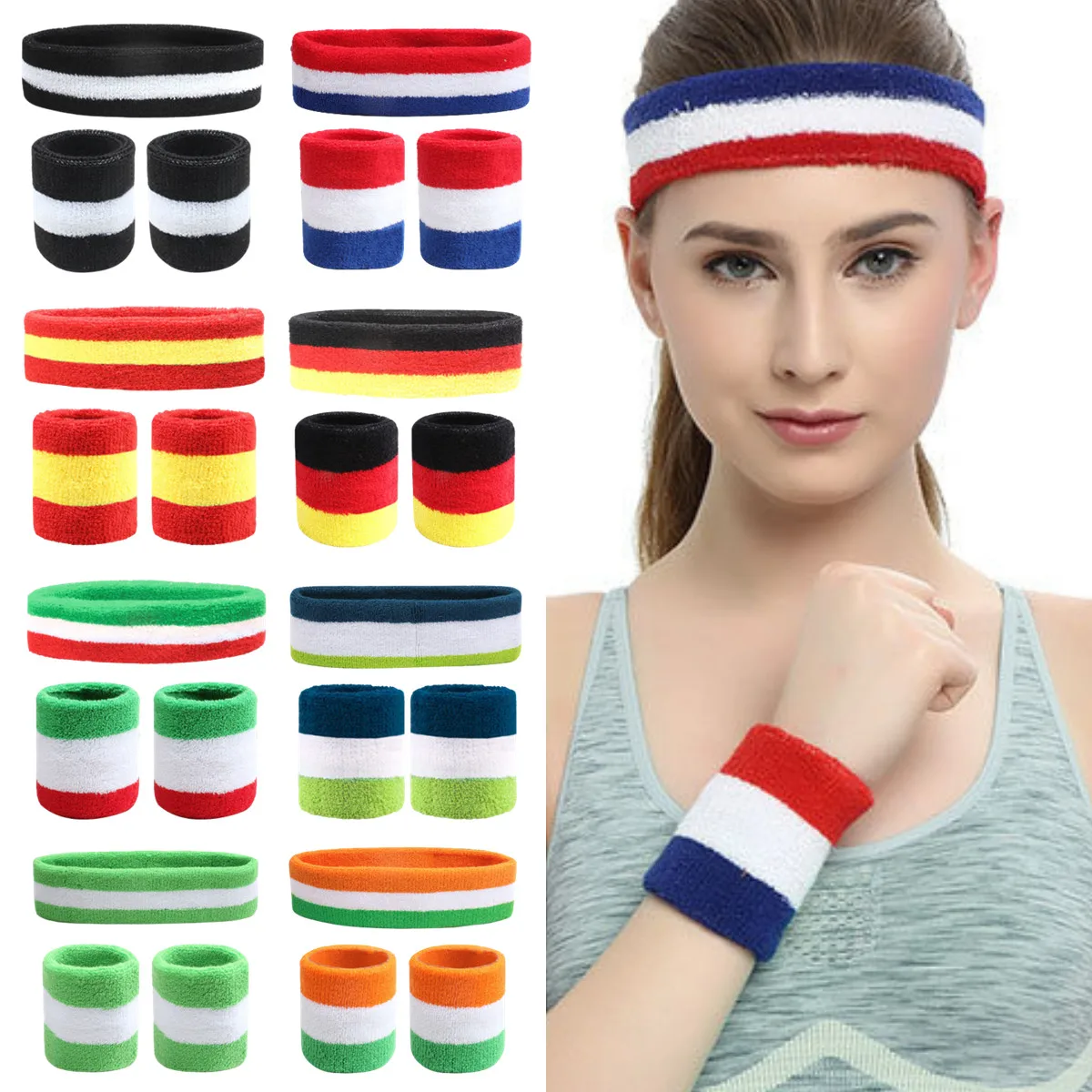 3pcs/set Sports Headband Sweat - Sweat Band Wrist のレビューと価格
