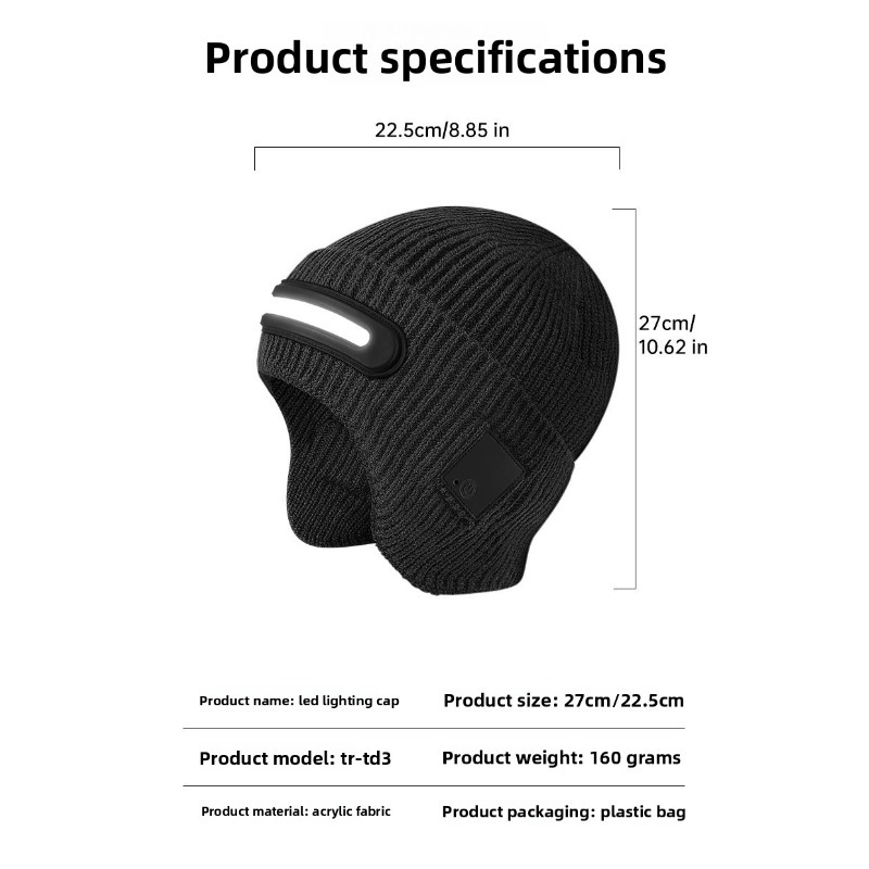 LED Headlamp Winter Hat Outdoo - Running Gear Cold Weather のレビューと価格
