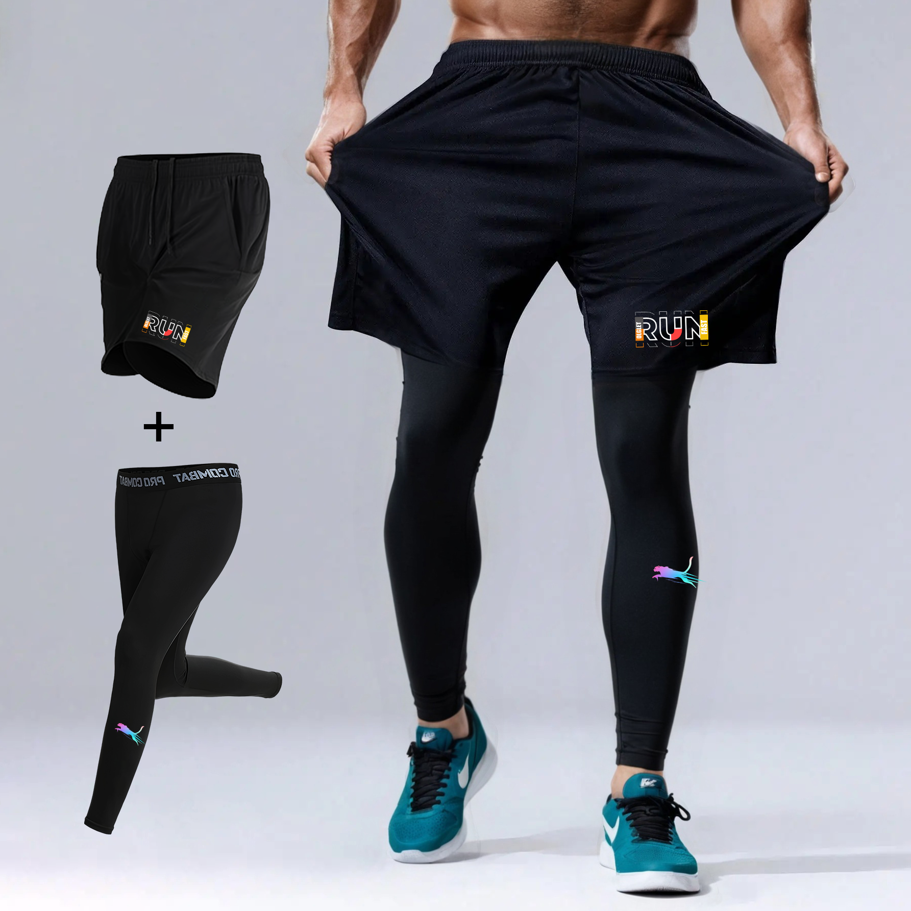 Men's 2 Piece Running Set Quic - Trail Running Gaiter のレビューと価格