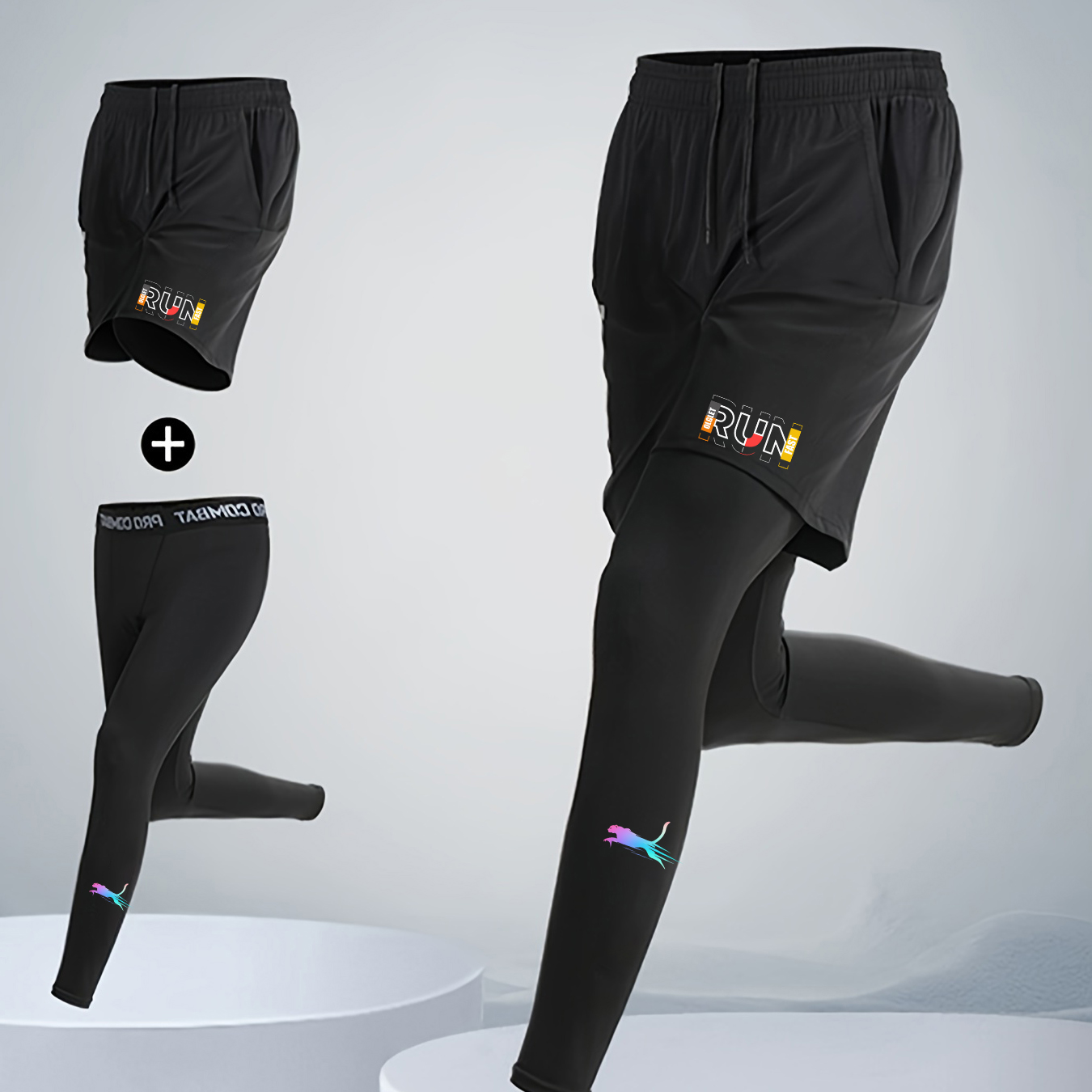 Men's 2 Piece Running Set Quic - Trail Running Gaiter のレビューと価格