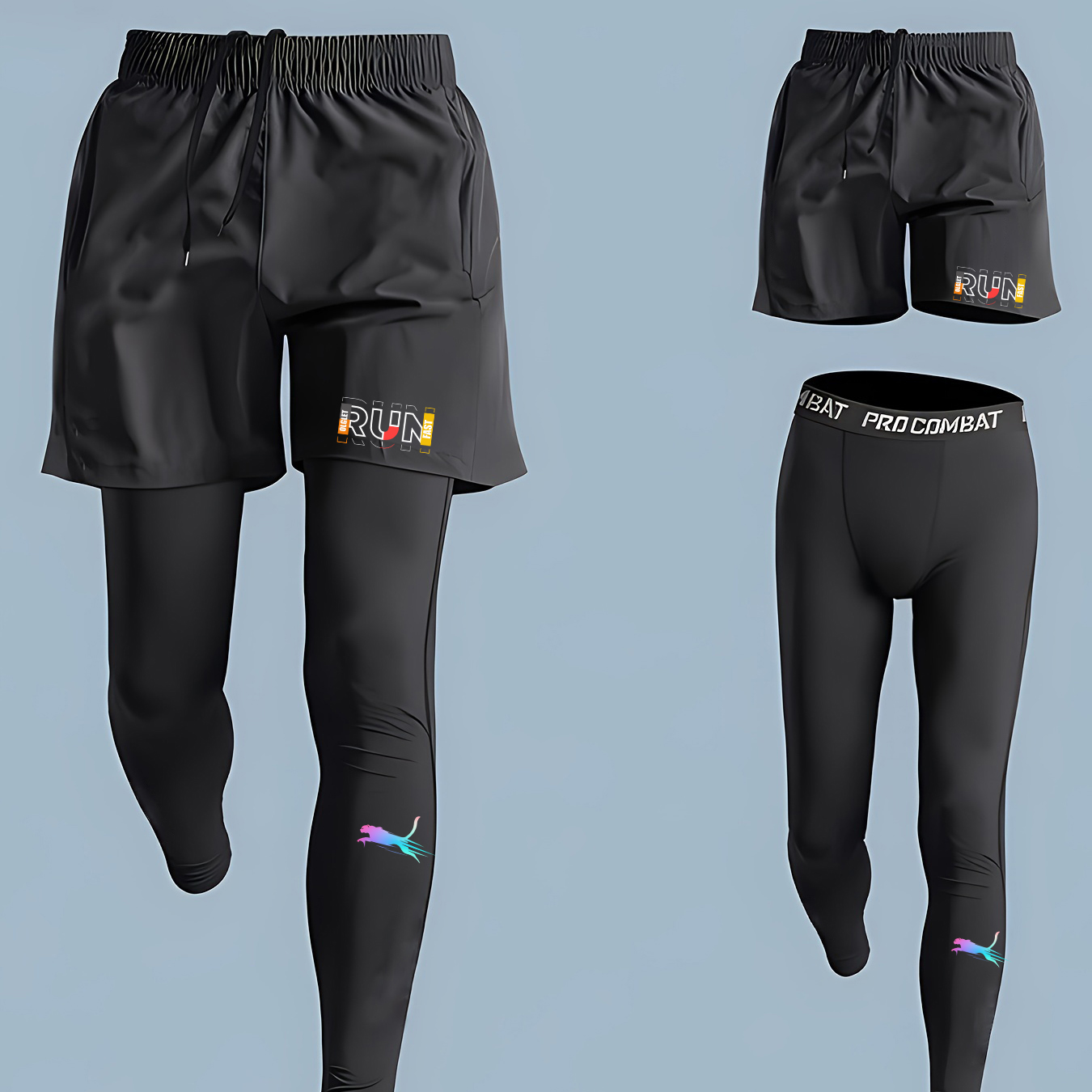 Men's 2 Piece Running Set Quic - Trail Running Gaiter のレビューと価格