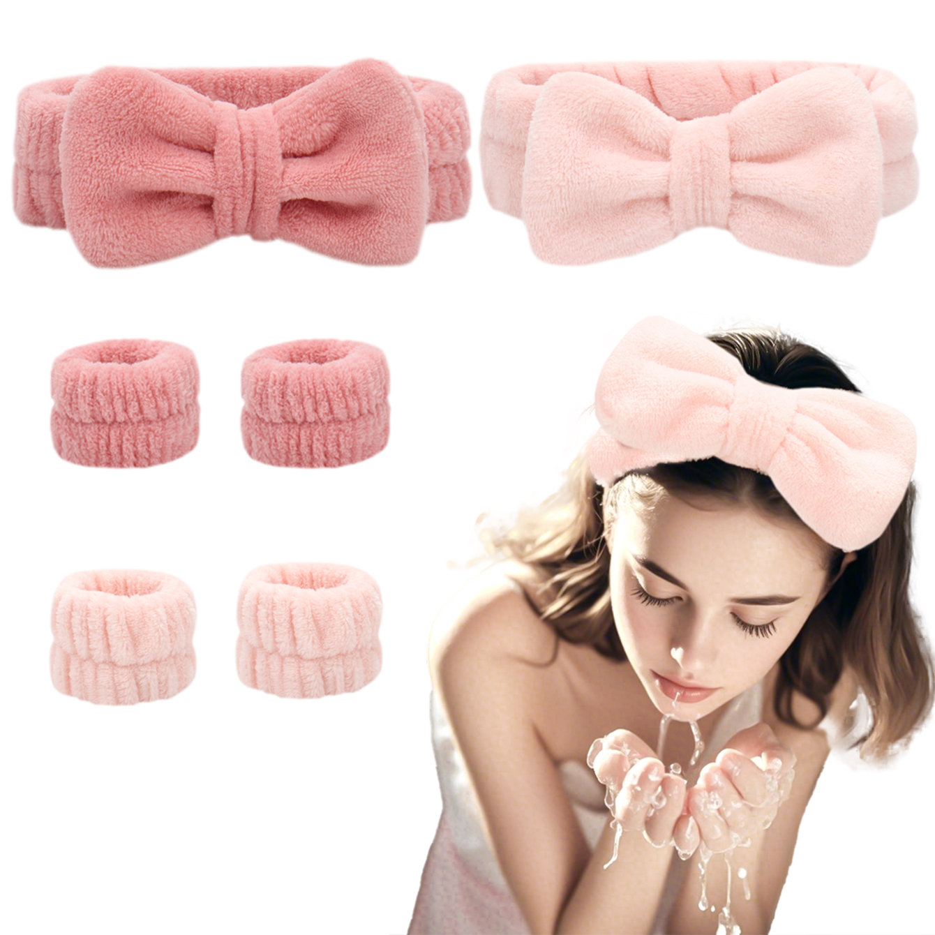 3Pcs Spa Headband Wristband fo - Sweat Band Wrist のレビューと価格