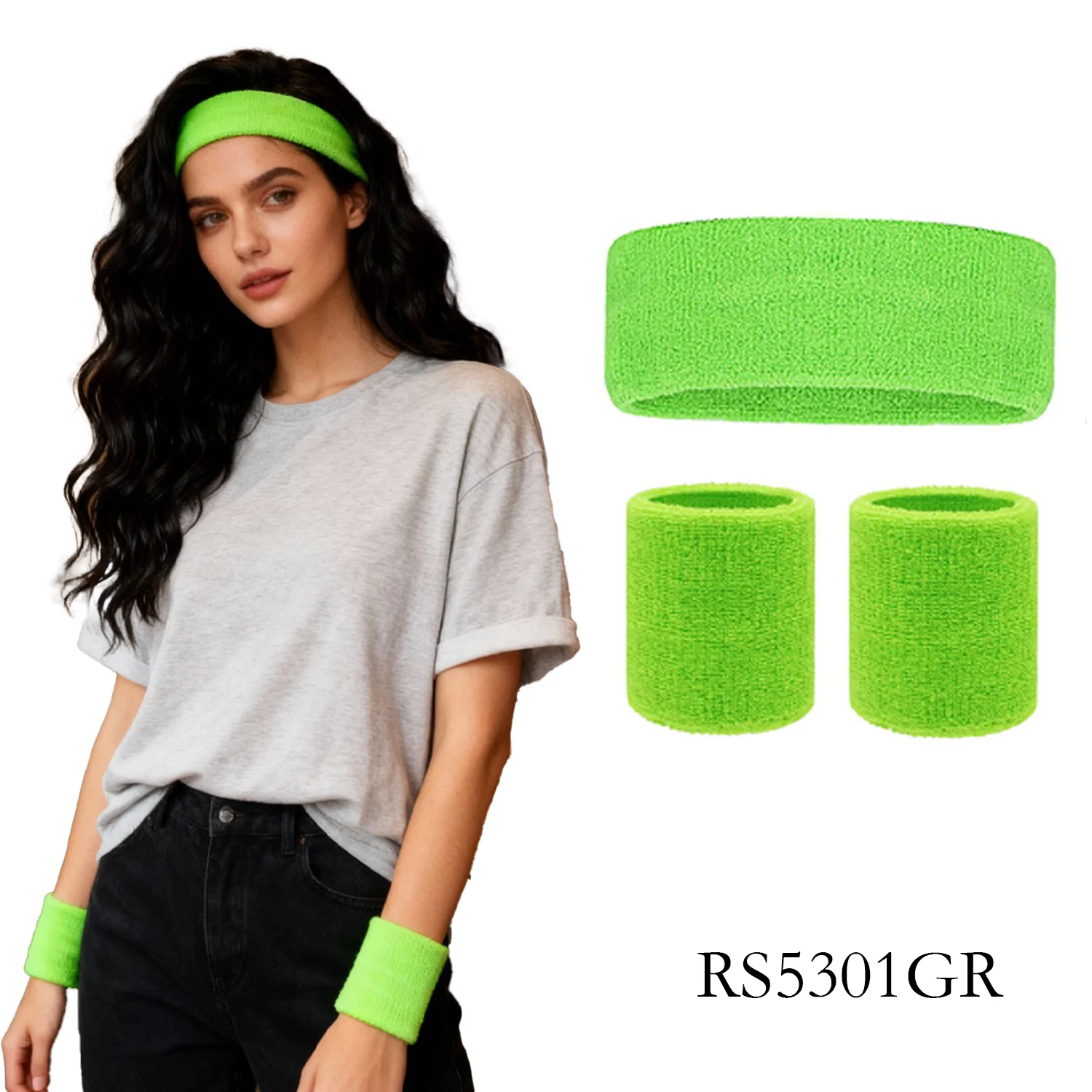 Multi-Color Terry Wrist Sweatb - Sweat Band Wrist のレビューと価格