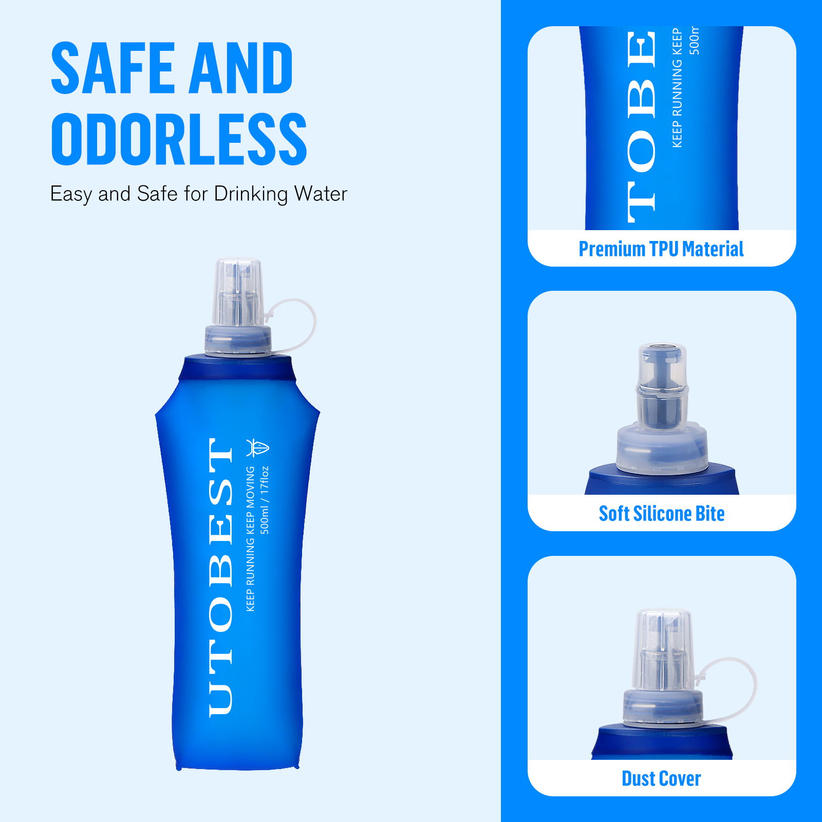 UTOBEST 250ml 350ml 500ml Soft - Running Gear Water のレビューと価格
