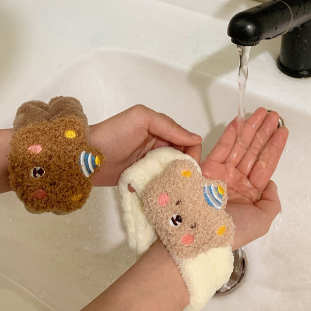 1Pair Cartoon Bear Face Wash H - Sweat Band Wrist のレビューと価格
