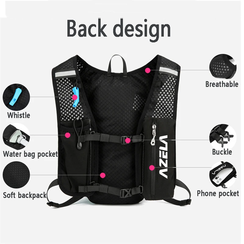 5L Running Hydration Vest Back - Running Gear Water のレビューと価格