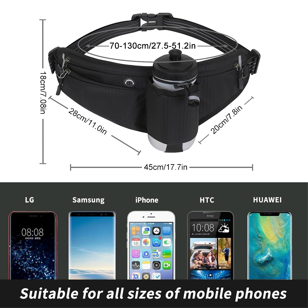 1PCS Fanny Pack with Water Bot - Running Gear Water のレビューと価格