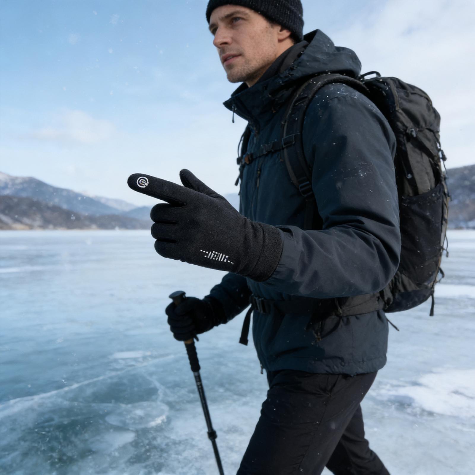 Warm Cycling Gloves Full Finge - Running Gear Cold Weather のレビューと価格